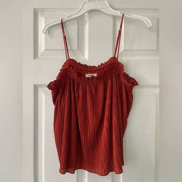 MADEWELL Nicole Pleaded Ruffled Top - Picture 4 of 7